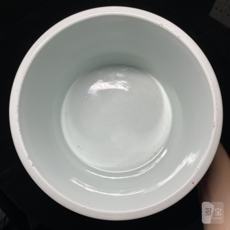 清康熙 青花釉里红圣主得贤臣颂笔筒 - 图17